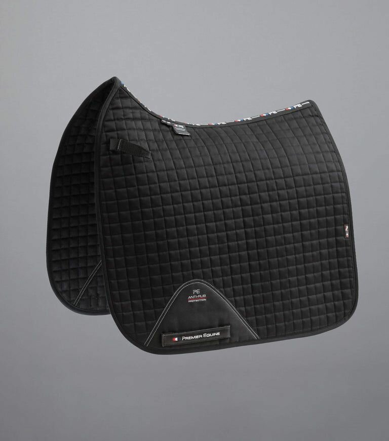 Вальтрап для лошади из хлопка Close Contact Cotton Dressage Saddle Pad (черный) - фотография № 1