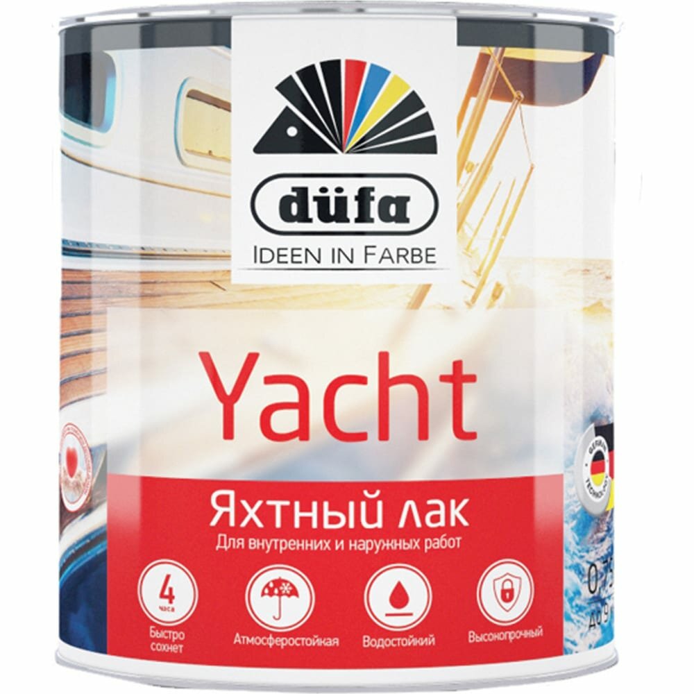 Dufa Retail Лак YACHT яхтный полуматовый 750мл Н0000002562