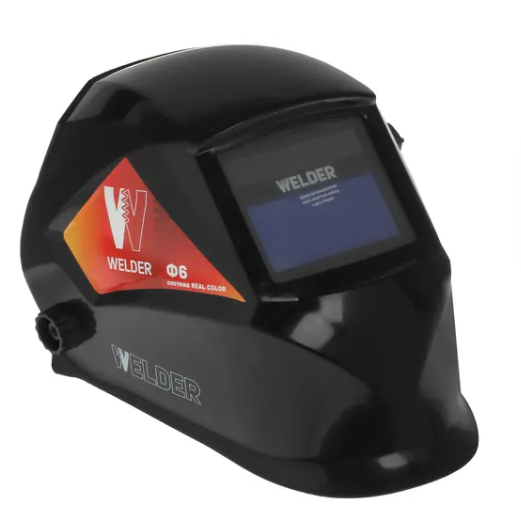 Маска сварщика "Хамелеон" WELDER Pro Ф6 DIN 4/9-13 2 датчика система REAL COLOR (WDP-Ф6-K) (WELDER)