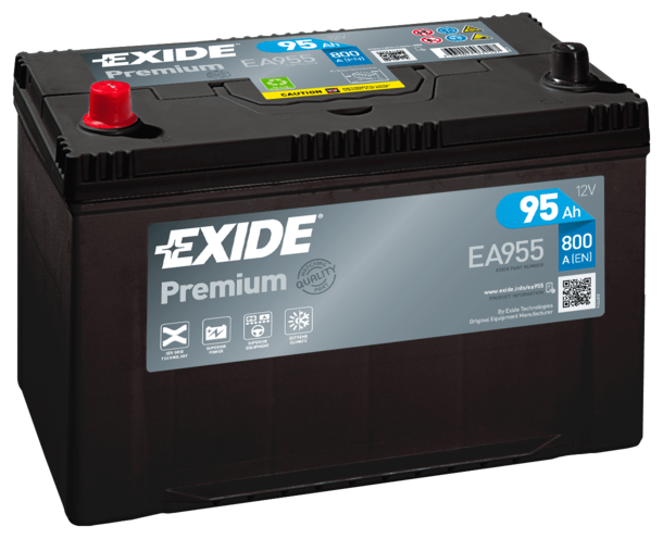 Аккумулятор автомобильный Exide Premium EA 955 6СТ-95 пп 306x173x225