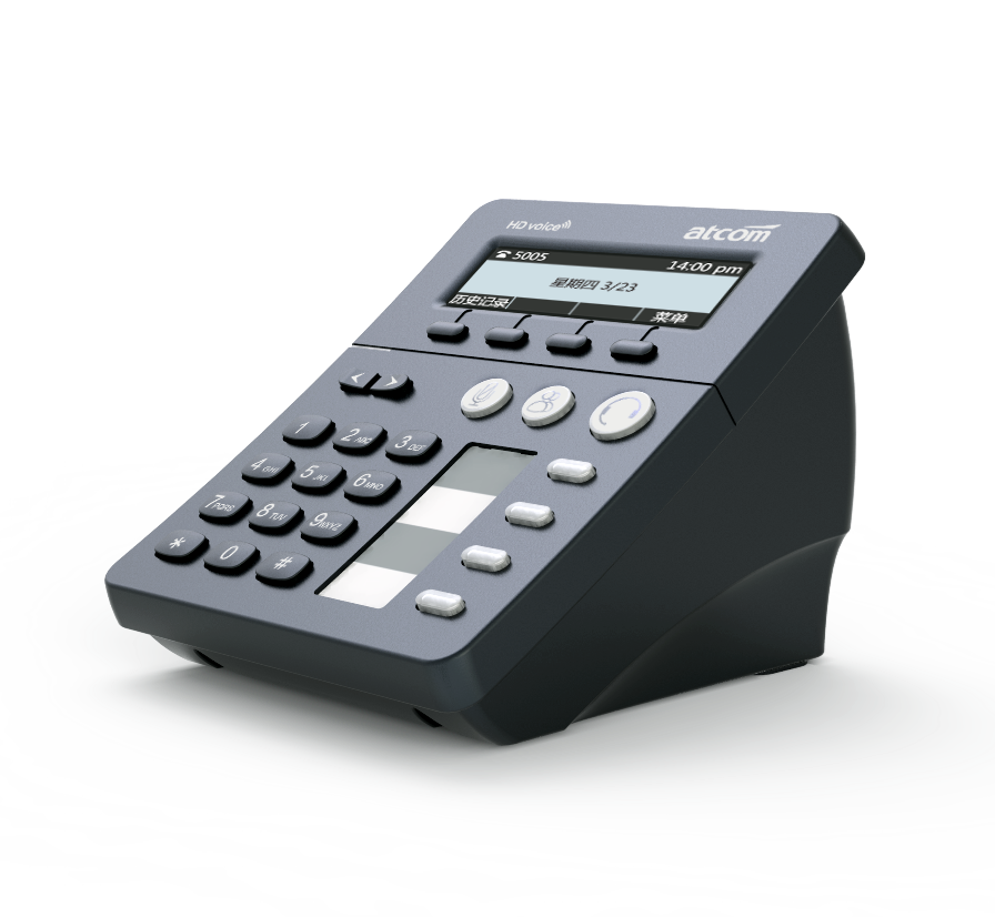 ATCOM CT10 IP-телефон для колл-центра 3-строчный матричный экран 31" 2x10/100TX 2 SIP линии БП