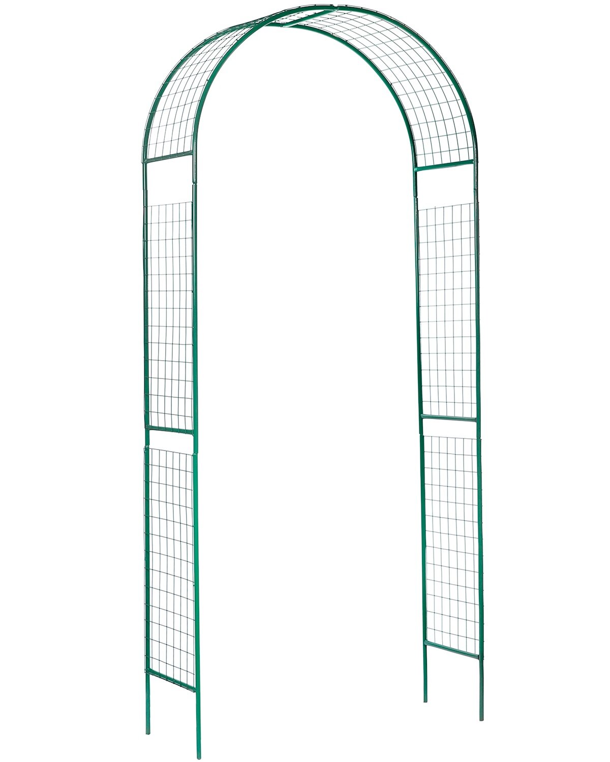 Арка садовая металлическая для растений (для сада) Сетка большая разборная зеленая 240х110х40см. - фотография № 1