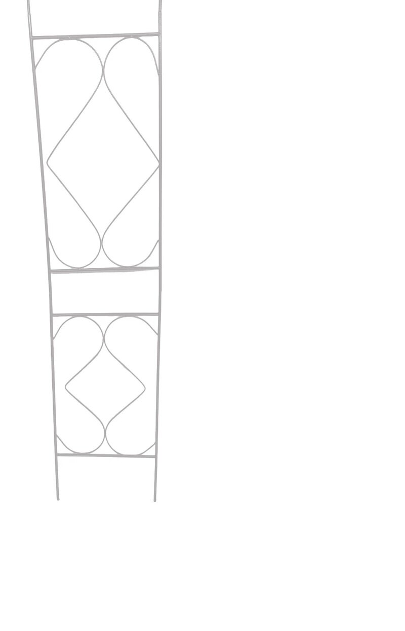 Арка садовая металлическая для растений (для сада) Ромб-3 разборная белая, 240х110х40см., труба d=10 - фотография № 2