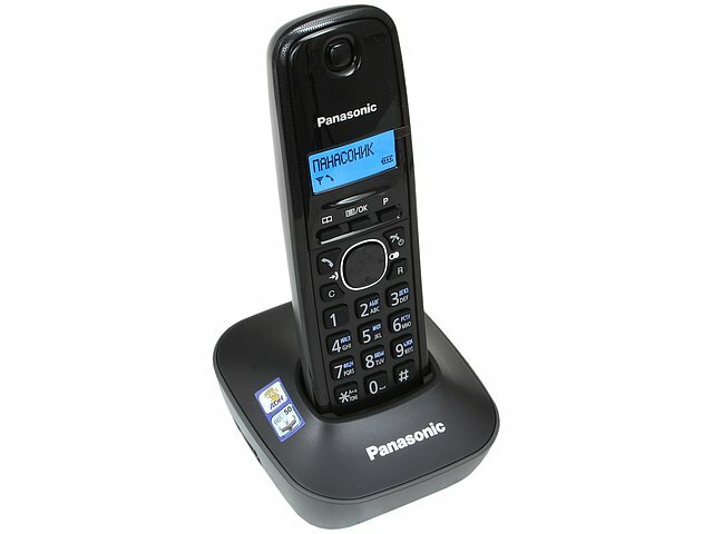 Радиотелефон Panasonic Радиотелефон Panasonic KX-TG1611RUH, DECT, с опред.номера, черно-серый