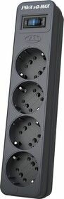 фото Сетевой фильтр ZIS Surge protector Pilot sG-Max 5 outlets (GP), 15А/3.3 kVt, automatic circuit-breaker, 7 m, gfaphite