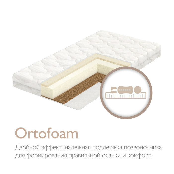 Матрас детский Plitex Orto Foam, 80x160 см