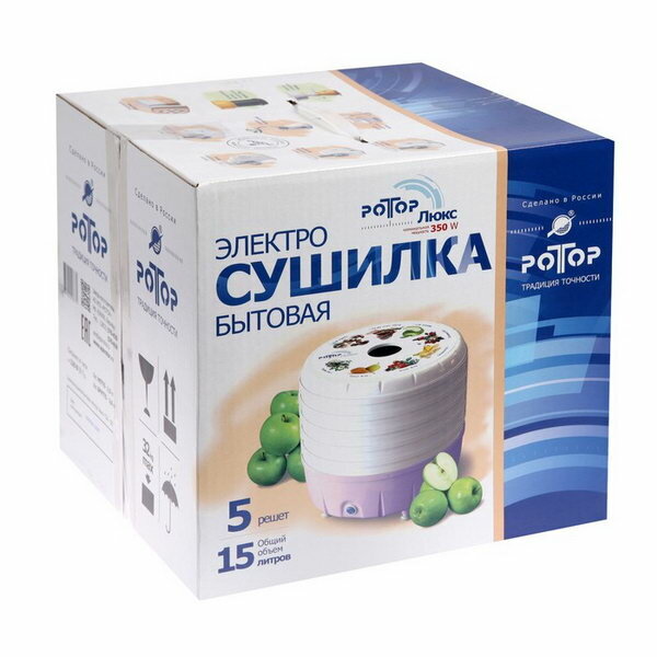 Сушилка для овощей и фруктов РОТОР Люкс СШ-023, белый, 5 поддонов - фото №4