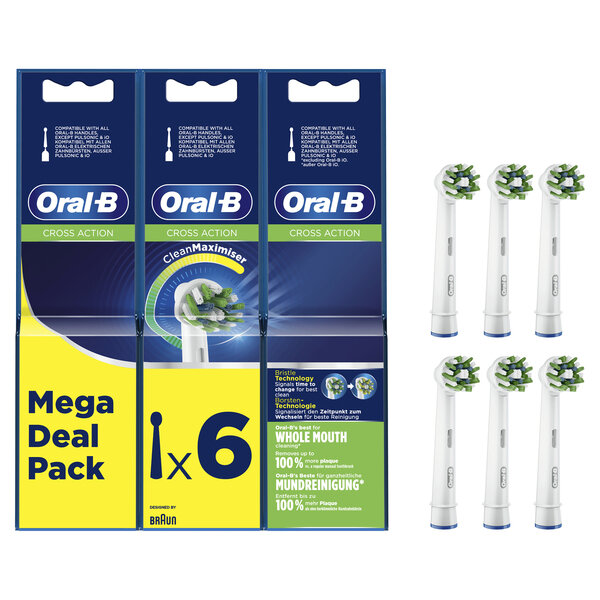 Набор насадок Oral-B EB50RB-2+2+2 CrossAction CleanMaximiser, 6 шт.