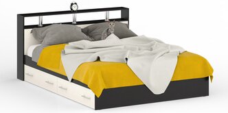 Кровать с ящиками СВК Камелия 1600 Венге/Дуб Лоредо