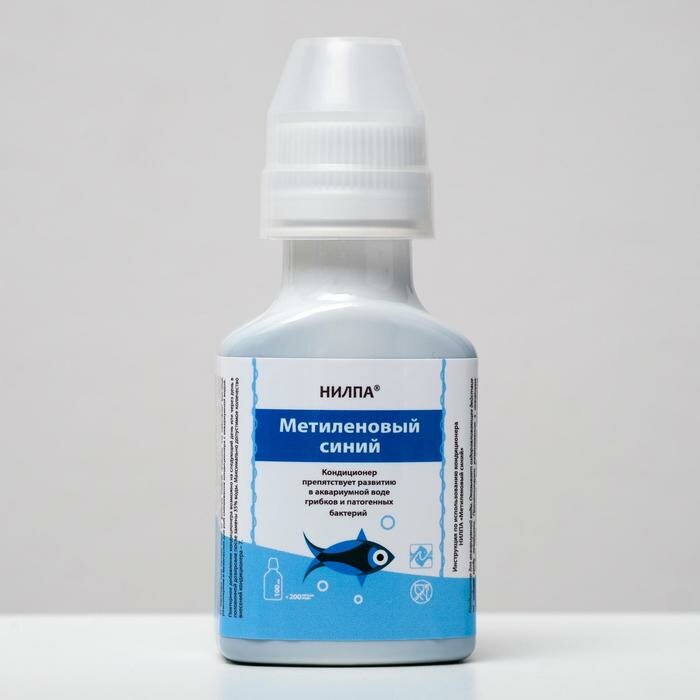 Аква меню Кондиционер "Метиленовый синий" против грибков, бактерий, ихтиофтириоза, 100 мл - фотография № 1