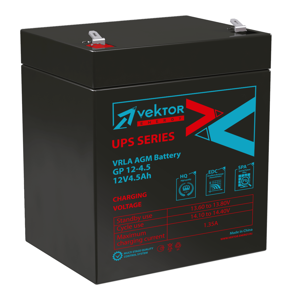 Аккумуляторная батарея Vektor Energy GP 12-45