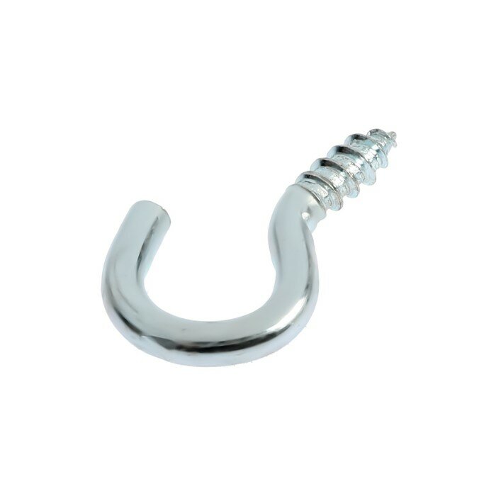 фото Шуруп-полукольцо тундра, белый цинк, 6x40 мм