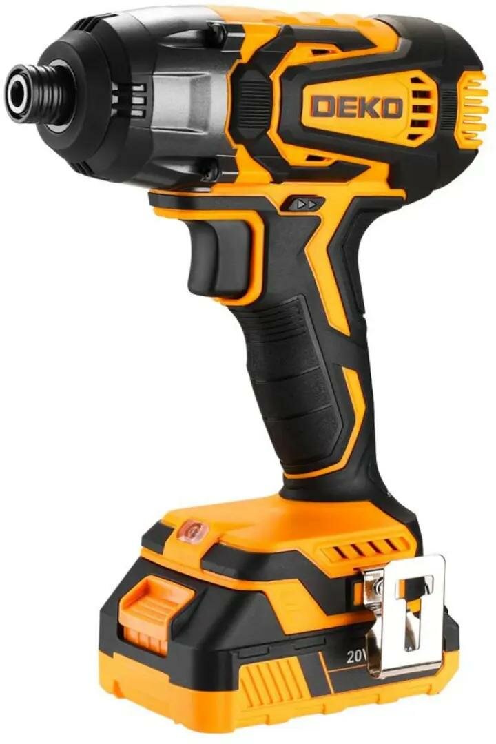 фото Винтоверт ударный аккумуляторный Deko DKTS20-LI, 20 В Li-ion 2 Ач
