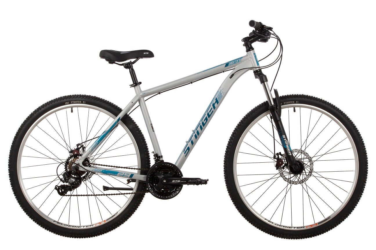 Велосипед Stinger Element STD 29 (2022) 22 серый 29AHD.ELEMSTD.22GR2 (требует финальной сборки)