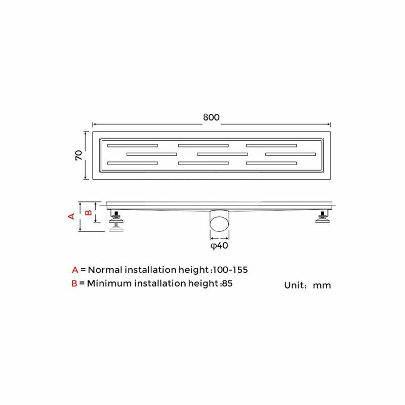 Душевой трап 70*800, нерж Gappo G-88007-1