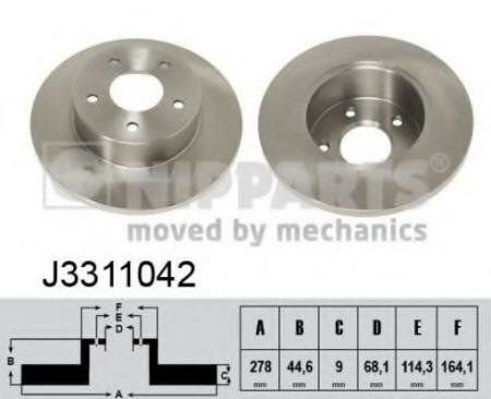 Диск тормозной задний NIPPARTS J3311042