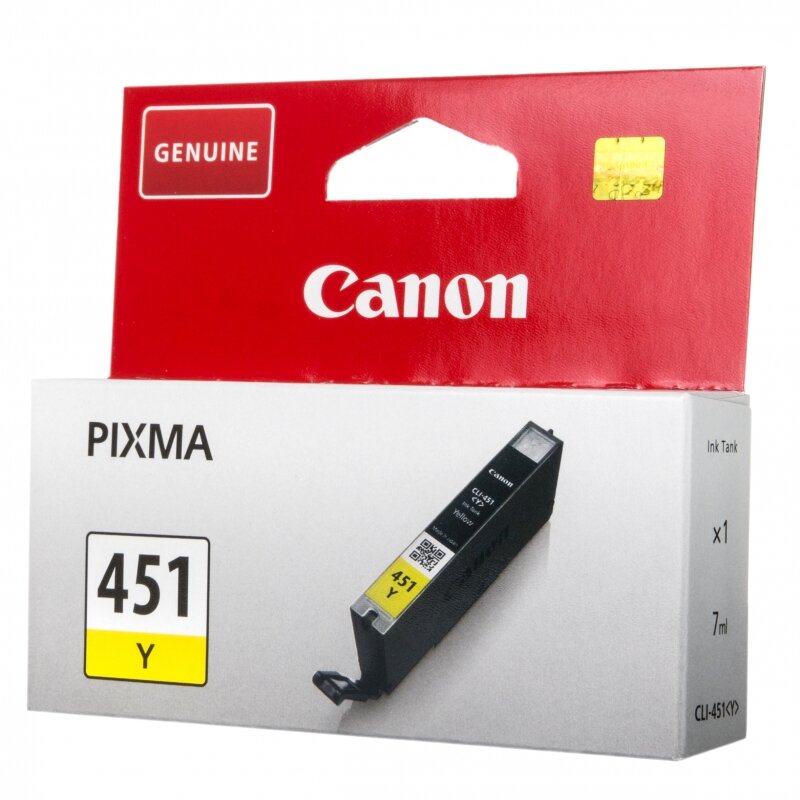 Canon CLI-451Y 6526B001 Картридж для PIXMA iP7240/MG6340/MG5440, Желтый (Yellow), 344стр.