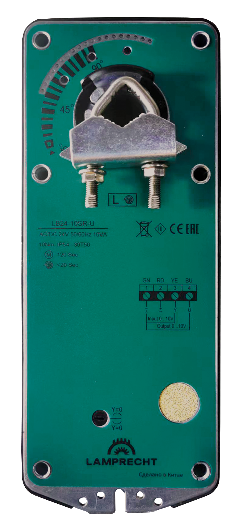 Электропривод Lamprecht LB220-10SR с моментом вращения 10 Нм с возвратной пружиной