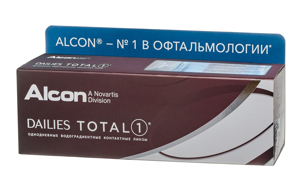 Контактные линзы Alcon Dailies Total1, 30 шт., R 8,5, D -5.0