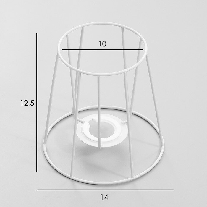 Каркас-основа абажура для люстры "Классика" Е27/Е14 14х14х14см - фотография № 4