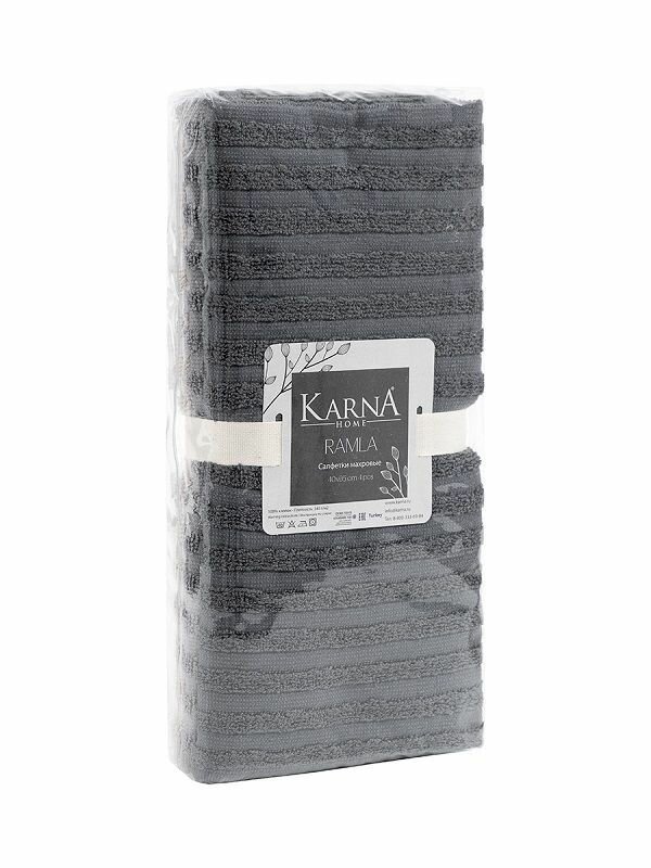 Набор махровых полотенец KARNA RAMLA V2 40х65 (4шт) - фотография № 4