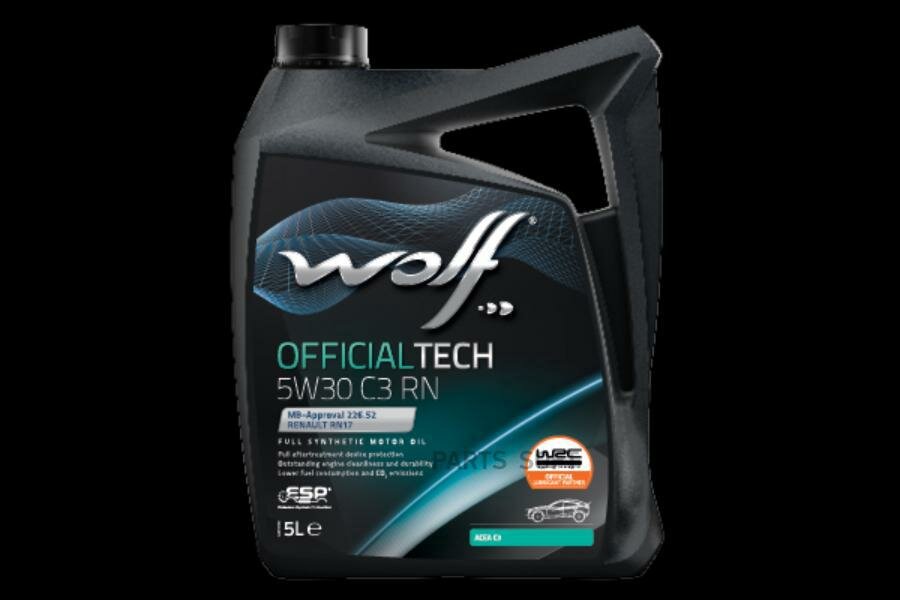 WOLF OIL 1043876 Масло моторное OFFICIALTECH 5W30 C3 RN 5L