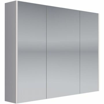 Зеркальный шкаф Dreja Prime 90 см 2 дверцы 6 стеклянных полок белый (99.9306) - фотография № 3