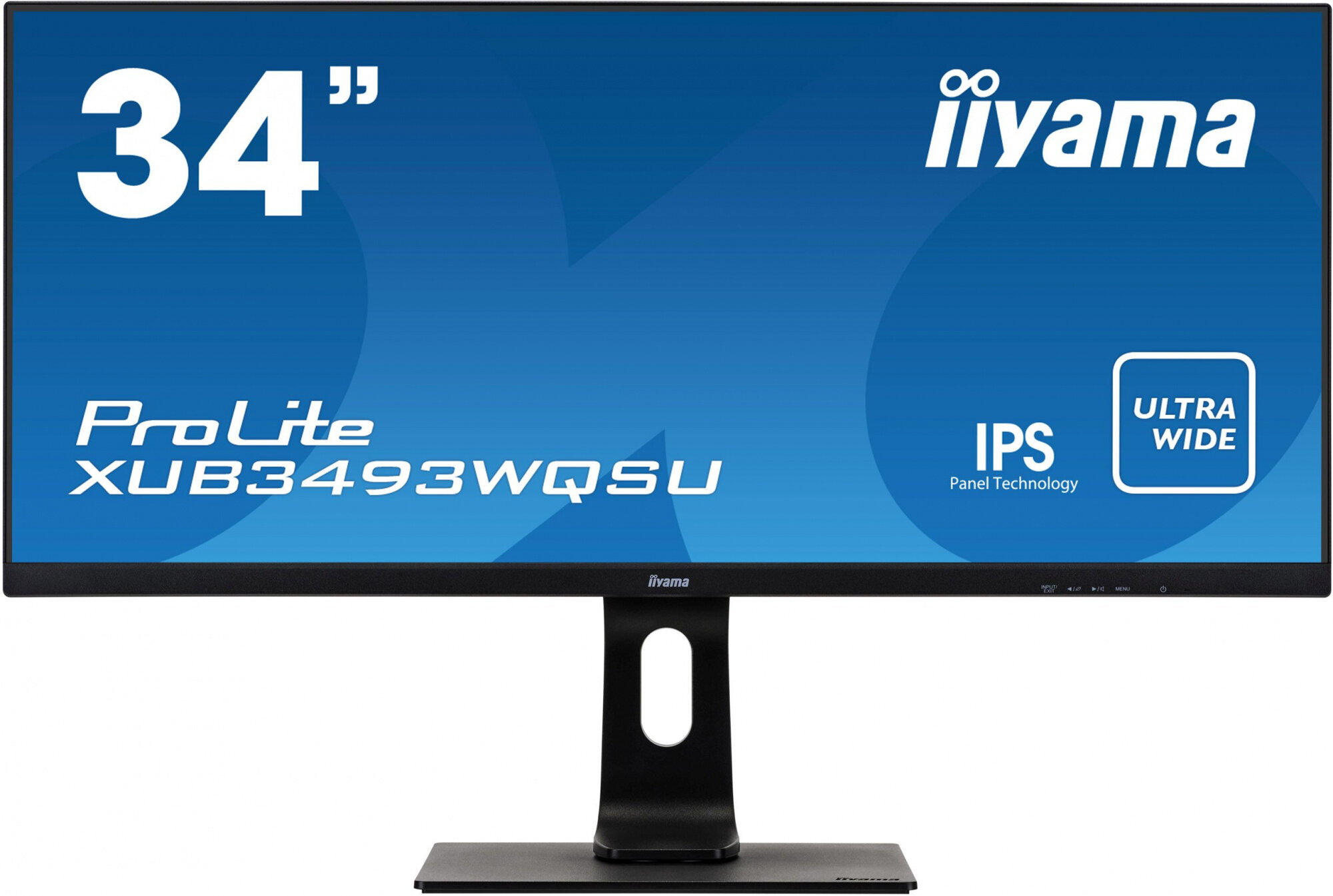 IIYAMA Монитор Iiyama 34" ProLite XUB3493WQSU-B1 черный IPS LED 4ms 21:9 HDMI M/M матовая HAS Piv 1000:1 400cd 178гр/178гр 3440x1440 DP UW USB 9.5кг XUB3493WQSU-B1
