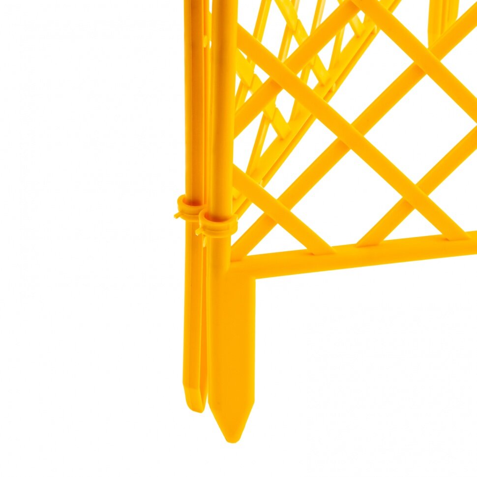 Забор декоративный "Сетка", 24 х 320 см, желтый, Россия, Palisad - фотография № 4