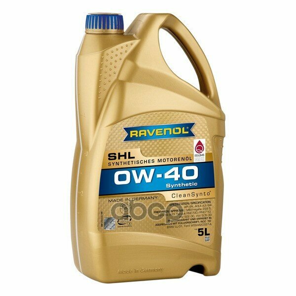 Синтетическое моторное масло RAVENOL SHL SAE 0W-40