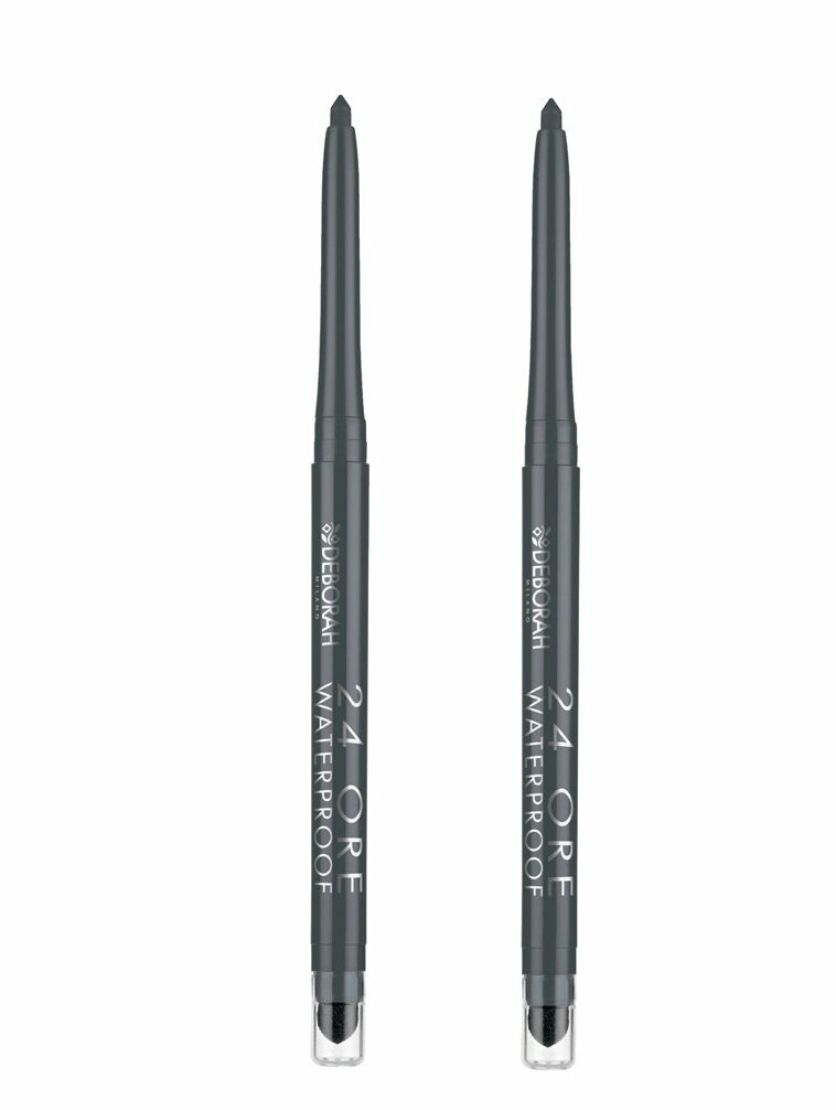 Карандаш для глаз Deborah Milano, 24 Ore Waterproof Eye Pencil, автоматический тон 07 Серый, 0,5 г, 2 шт.