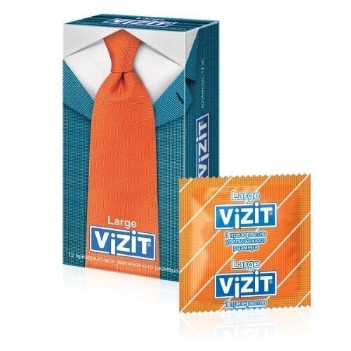 VIZIT Large презервативы увеличенного размера 12 шт.