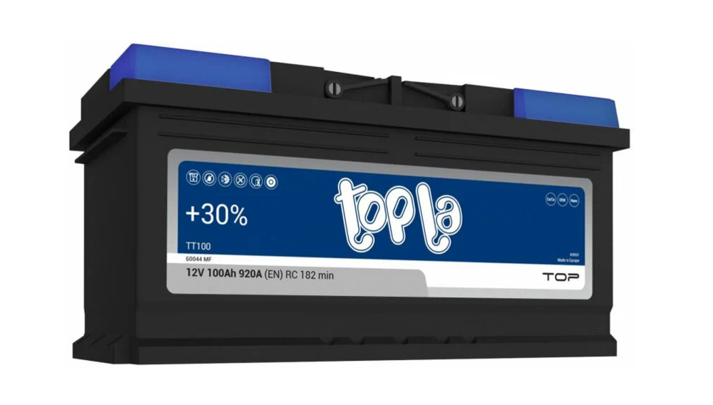 Аккумулятор Topla Top TT100 60044 SMF (118800), 353x175x190, обратная полярность, 100 Ач .