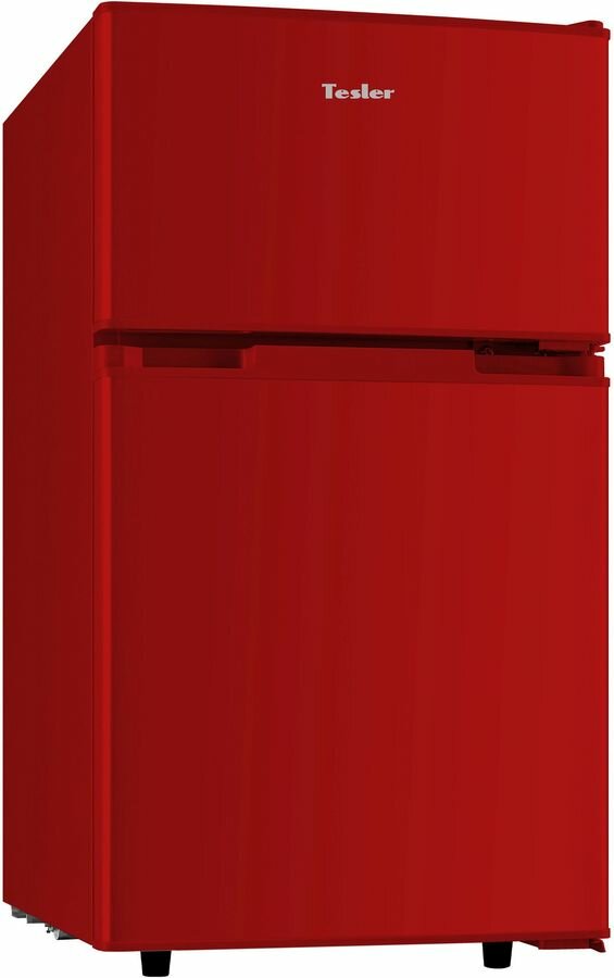 Холодильник двухкамерный TESLER RCT-100 красный