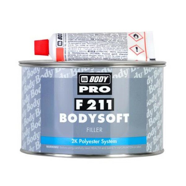 Шпатлевка HB Body PRO F211 SOFT полиэфирная светло-желтая, 900 г