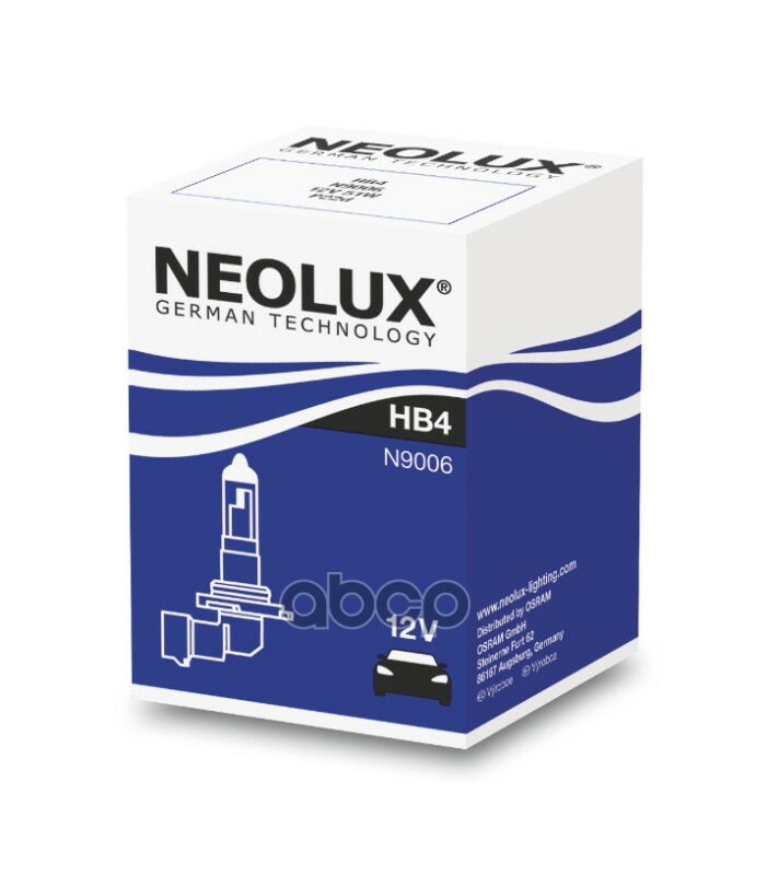 Автолампа Neolux N9006 Hb4(9006) 12V 51W P22d Original (К1/10/100) Neolux арт. N9006