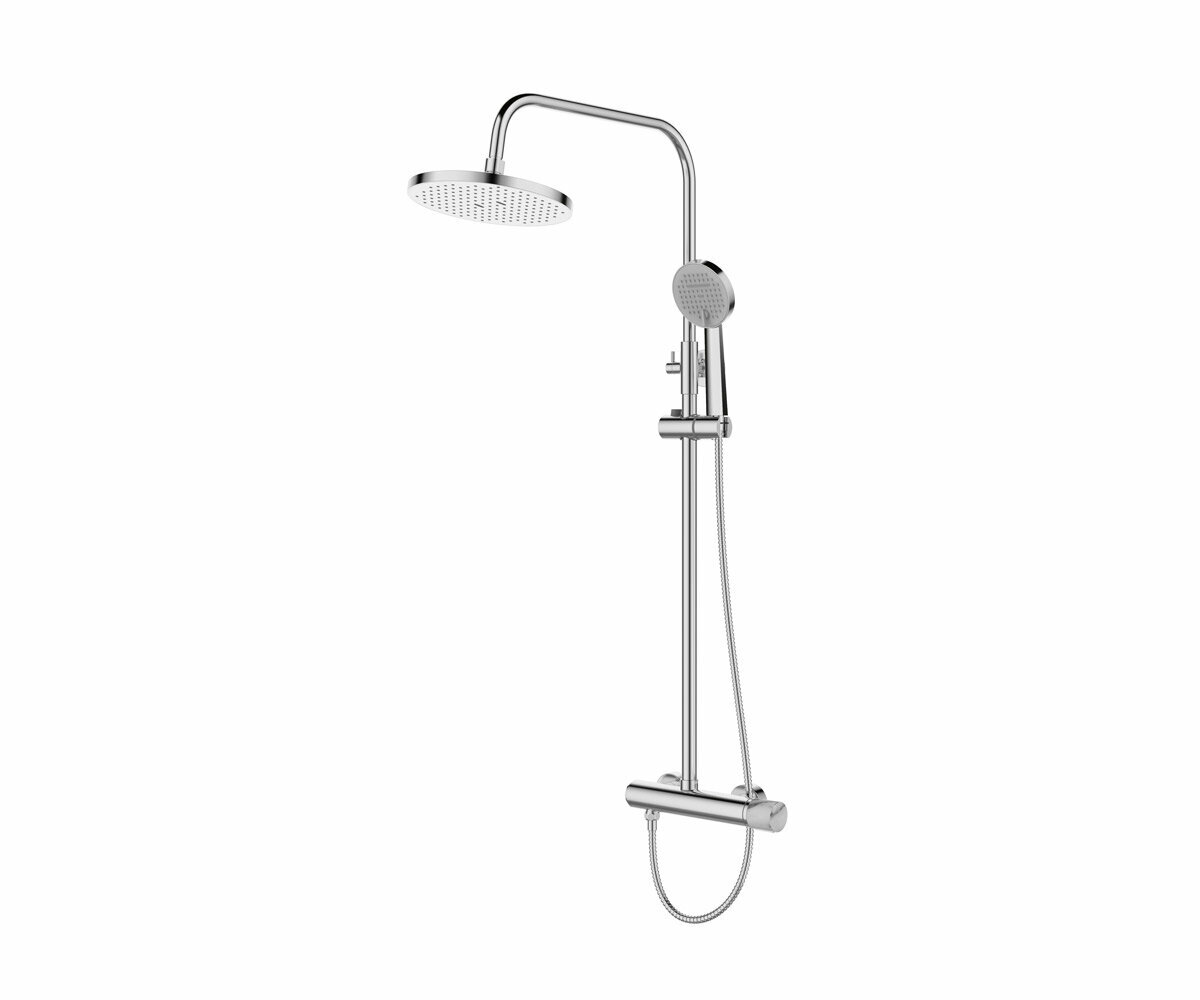 Душевая колонна Bronze de Luxe Focus 24612CM хром/мрамор