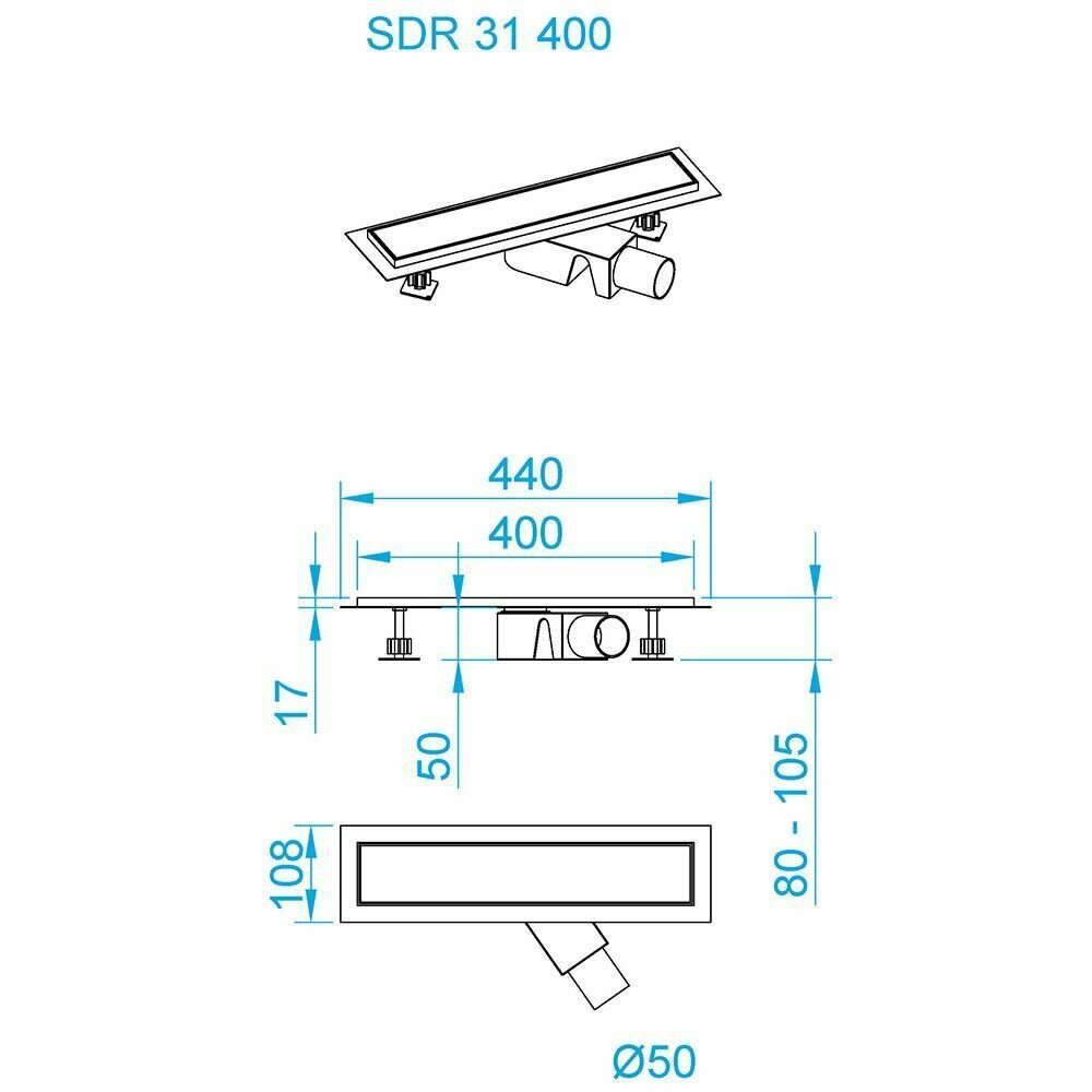 Душевой трап RGW Shower Drain SDR-31B 40 - фотография № 2