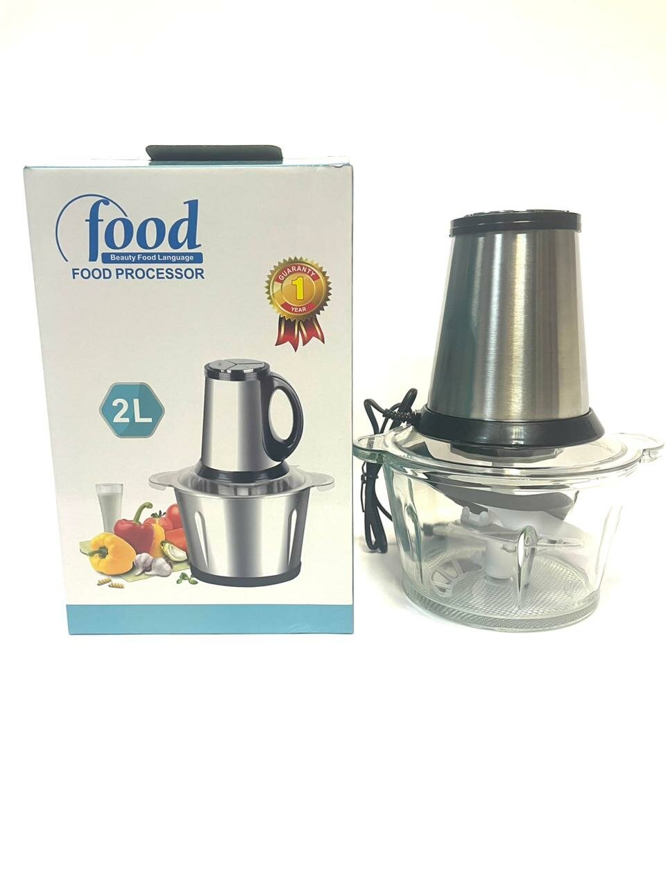 Измельчитель Молния Food Processor со Стеклянной колбой 2л AH-M - фотография № 1