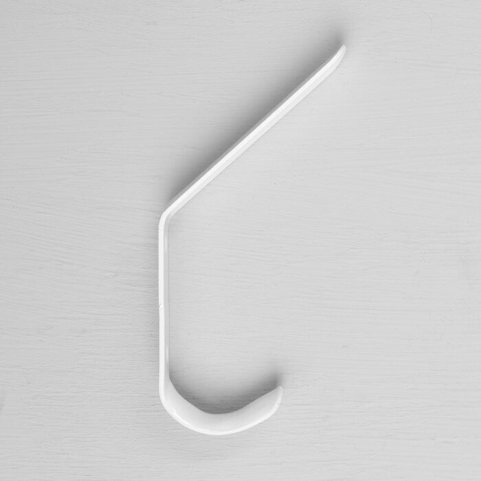 Металлист Крючок-вешалка №4, покрытие полимер, белый - фотография № 4