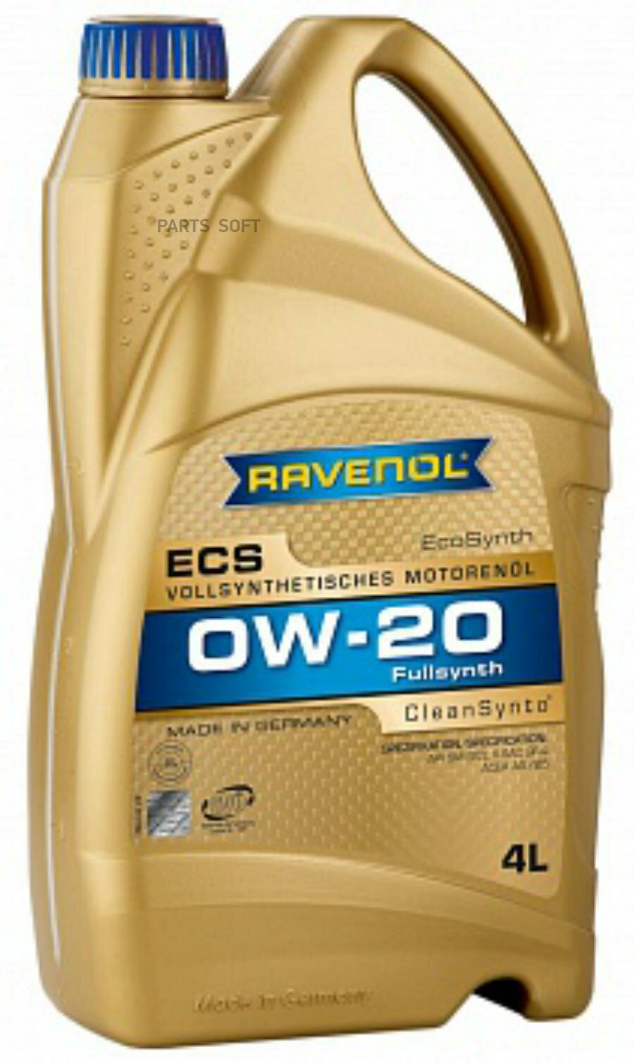 моторное масло ravenol ecs ecosynth sae 0w-20 ( 4л) new