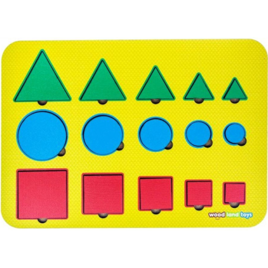 Рамка-вкладыш WOODLANDTOYS 81201 Монтессори. Больше-меньше