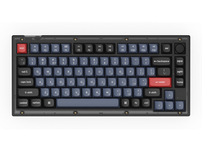 Клавиатура Keychron V1 RGB Black-Blue Switch V1-C2-RU