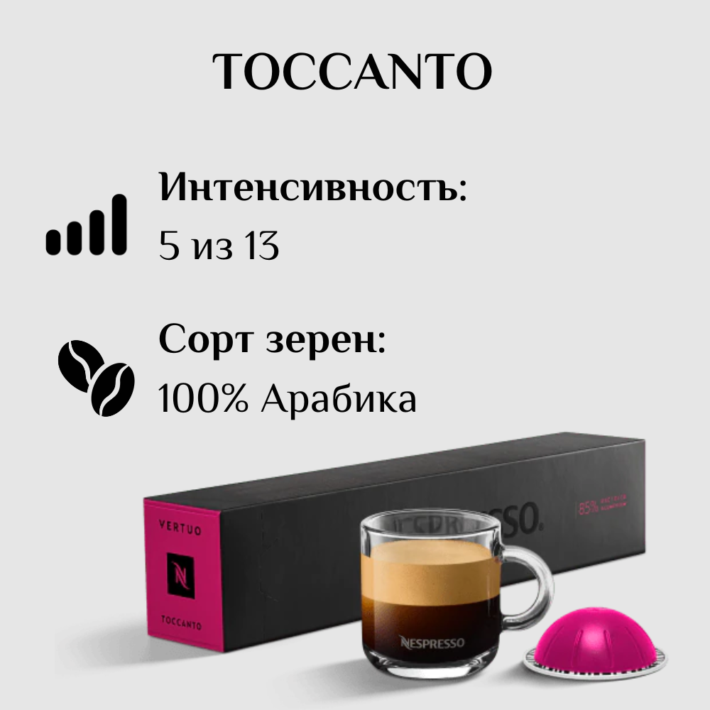 Капсулы для кофемашины Nespresso Vertuo TOCCANTO 100 штук - фотография № 3