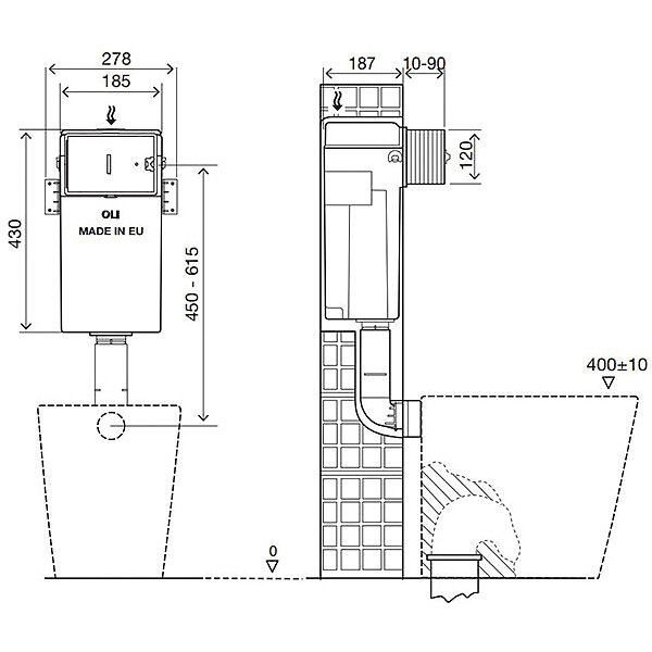 Бачок для унитаза Oli Quadra 720002 - фотография № 2