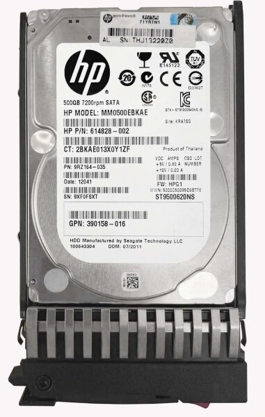 Жесткий диск HP 390158-016 500GB 3G SATA 7.2k 2.5-inch Quick Release MDL HDD