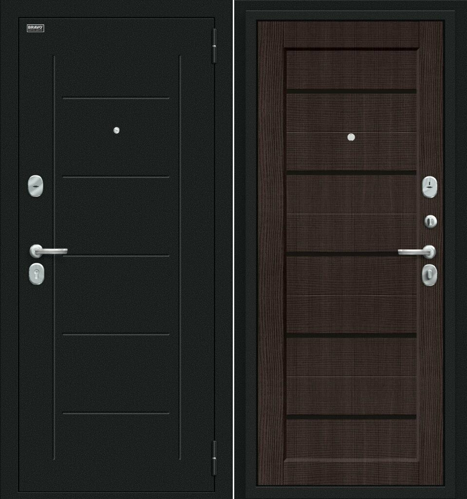 Дверь входная металлическая Борн Букле черное/Бьянко вералинга 9П - фотография № 3