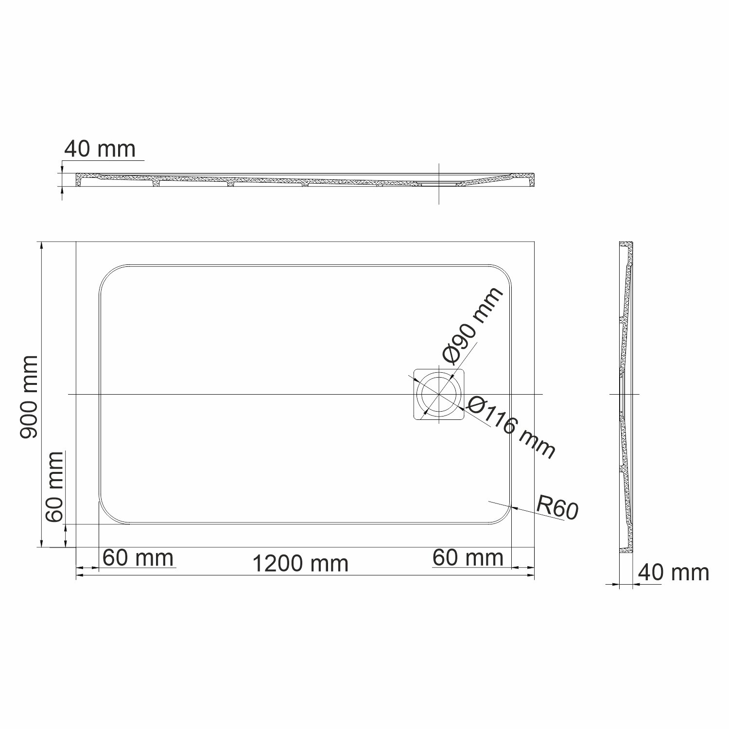 Душевой поддон Wasserkraft Neime 19T07 - фотография № 2