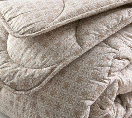 Одеяло 46 стеганое (лен, хлопок 300/перкаль) 1,5-спальное - фотография № 4