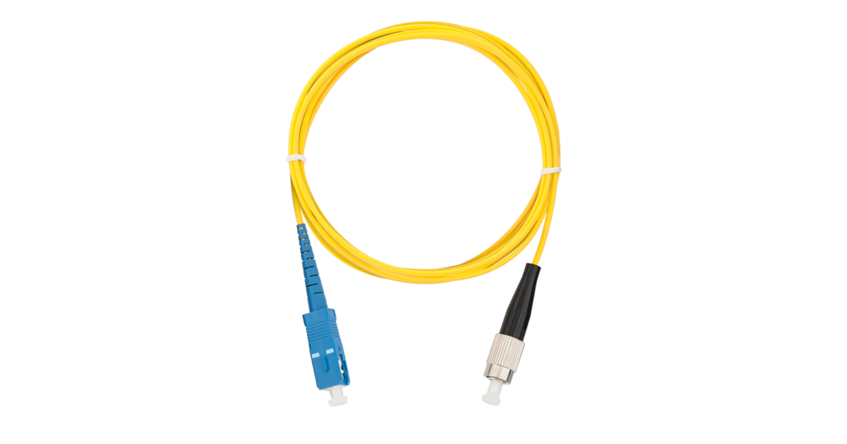 фото Nikomax Шнур волоконно-оптический NIKOMAX NMF-PC1S2C2-SCU-FCU-005 переходной SC в FC, UPС,9/125мкм,желтый,5м